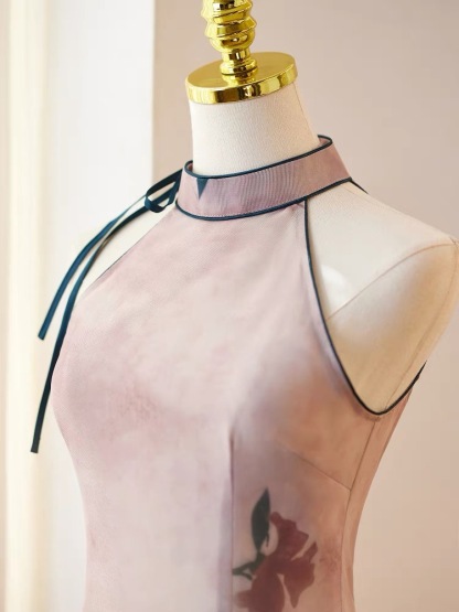 Ci Ding Sleeveless Floral Cheongsam