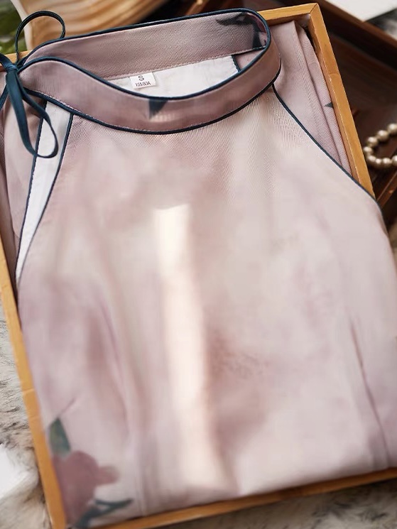 Ci Ding Sleeveless Floral Cheongsam