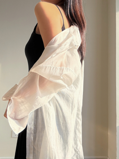 【Minimal Chic Look】Chiffon Shirt + Cami Dress (Order Separately)