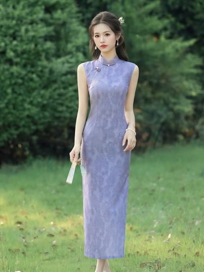 Ci Jia Floral Sleeveless Cheongsam