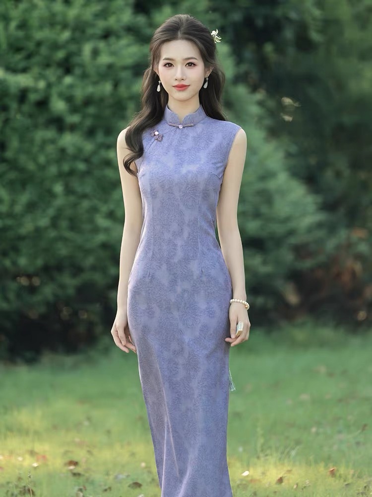 Ci Jia Floral Sleeveless Cheongsam
