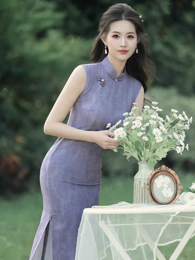 Ci Jia Floral Sleeveless Cheongsam