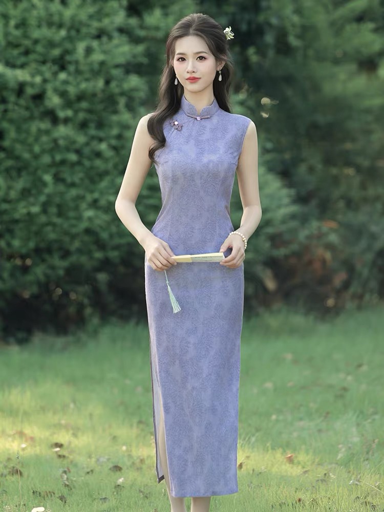 Ci Jia Floral Sleeveless Cheongsam