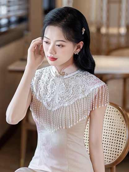 Ci Ju Pearly Lace Shawl