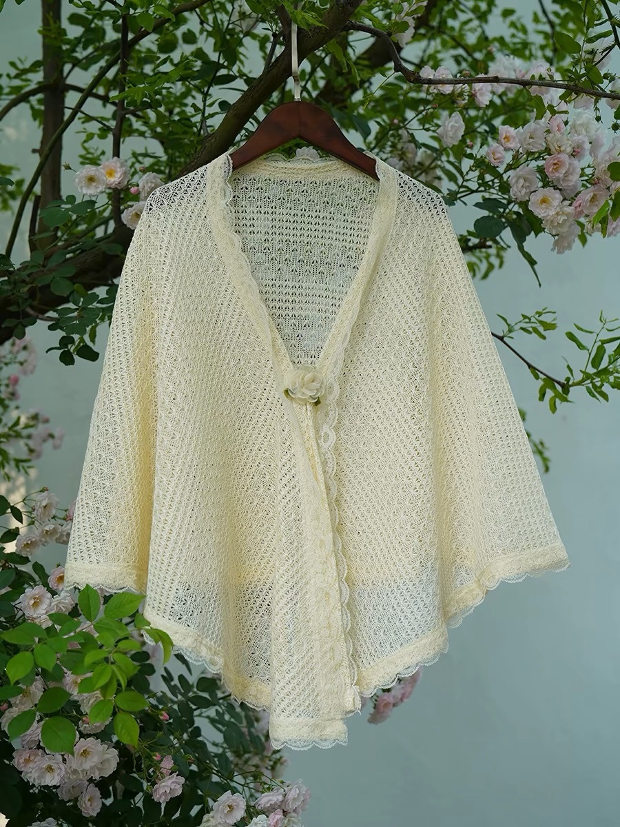 Ci Juan Crochet Cape Shawl