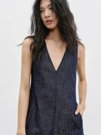 Karena Sleeveless Denim Top& Pants (Top & Bottoms sold seperately)