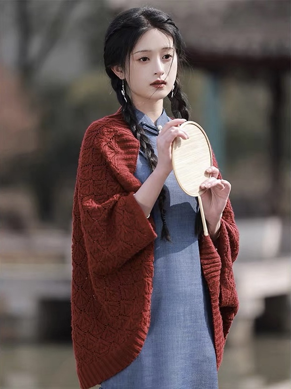 Du Juan Crochet Oriental Shawl Cardigan