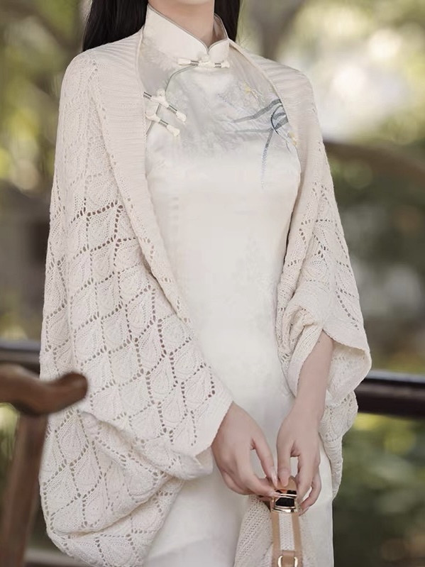 Du Juan Crochet Oriental Shawl Cardigan