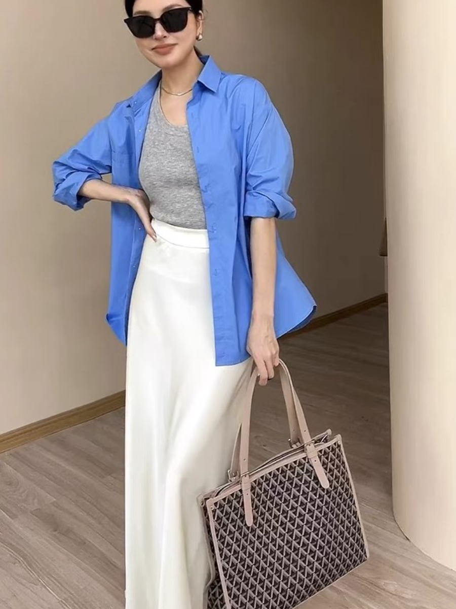 Kyera Bias Cutting Satin Maxi Skirt-The Black Bow-