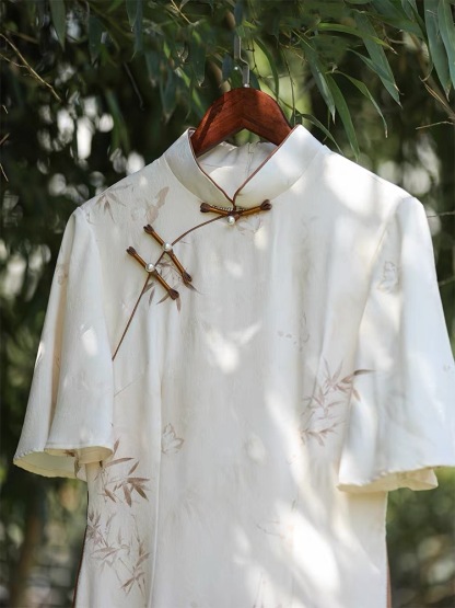 Ci Lan Bamboo Printing A-Line Cheongsam