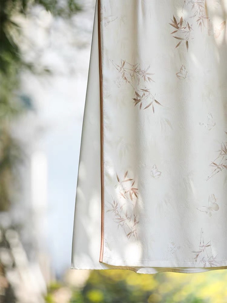 Ci Lan Bamboo Printing A-Line Cheongsam