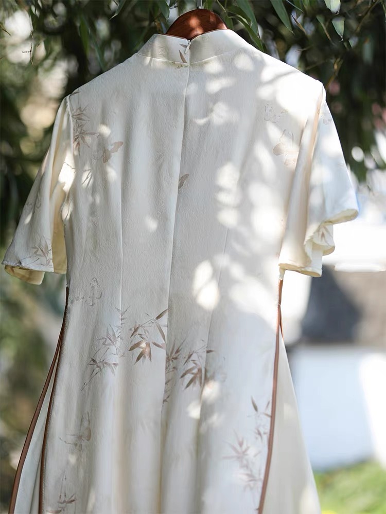 Ci Lan Bamboo Printing A-Line Cheongsam