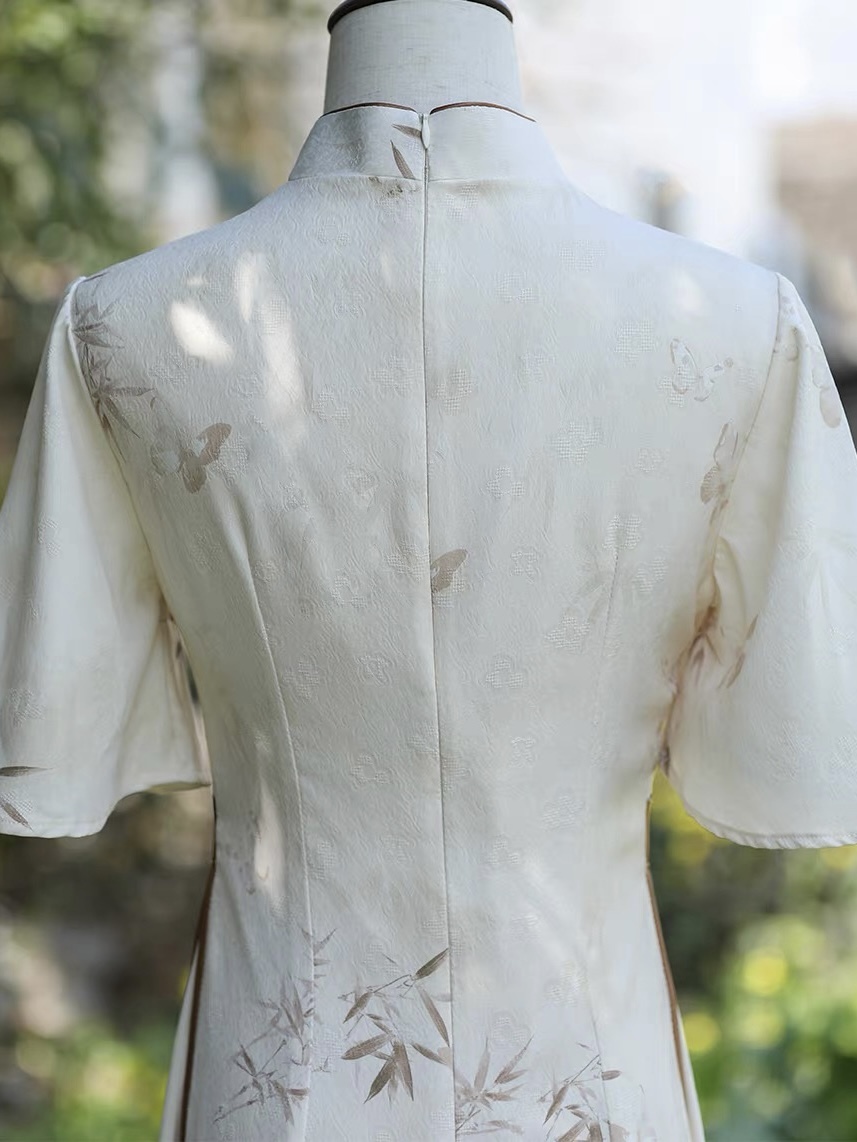 Ci Lan Bamboo Printing A-Line Cheongsam