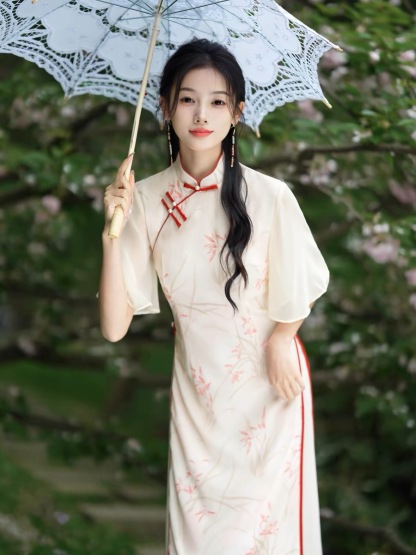 Ci Ling Floral A-Line Cheongsam