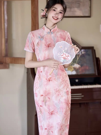Ci Leng Floral Cheongsam