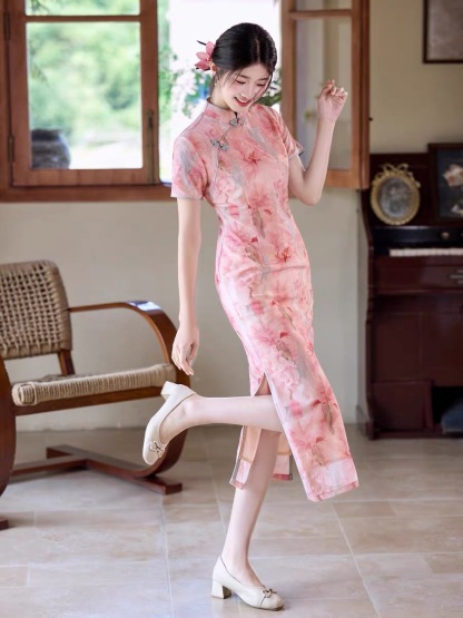 Ci Leng Floral Cheongsam
