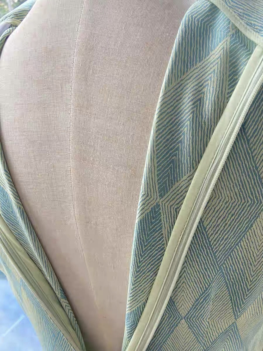 Ci Lu Diamond Shape Printing Sleeveless Cheongsam