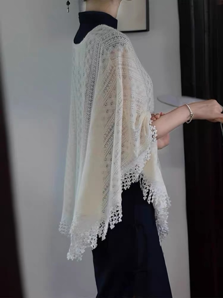 Ci Man Crochet Cardigan with Tassels