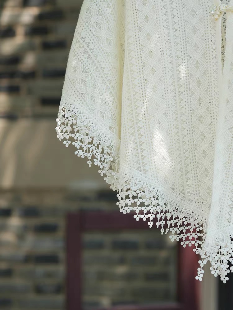 Ci Man Crochet Cardigan with Tassels