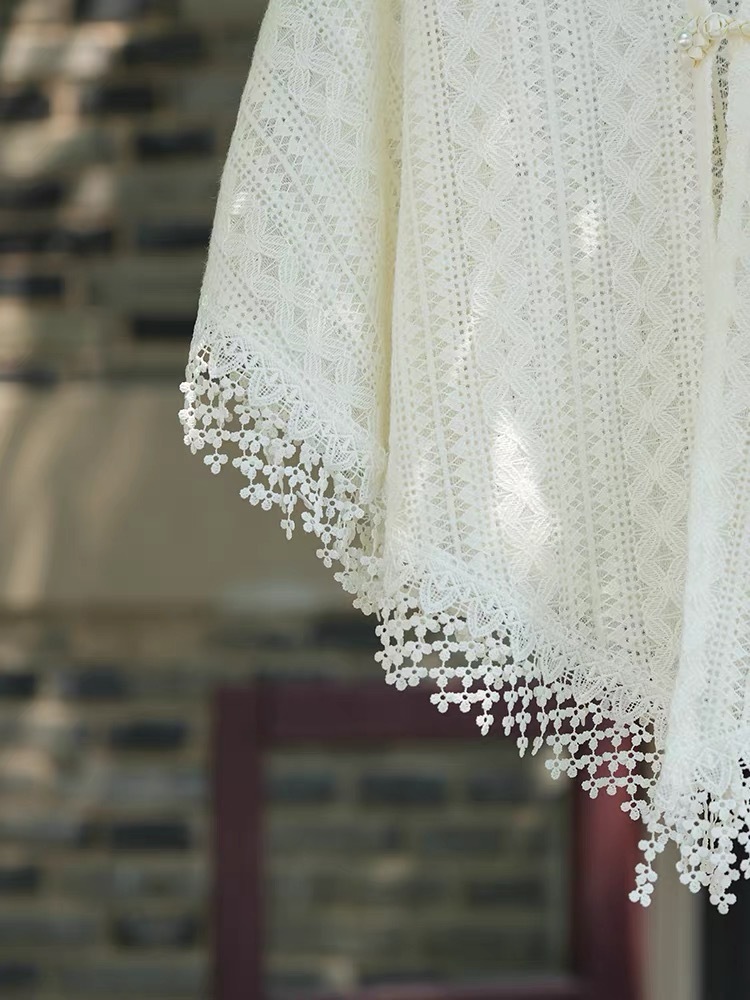 Ci Man Crochet Cardigan with Tassels