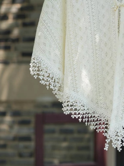 Ci Man Crochet Cardigan with Tassels