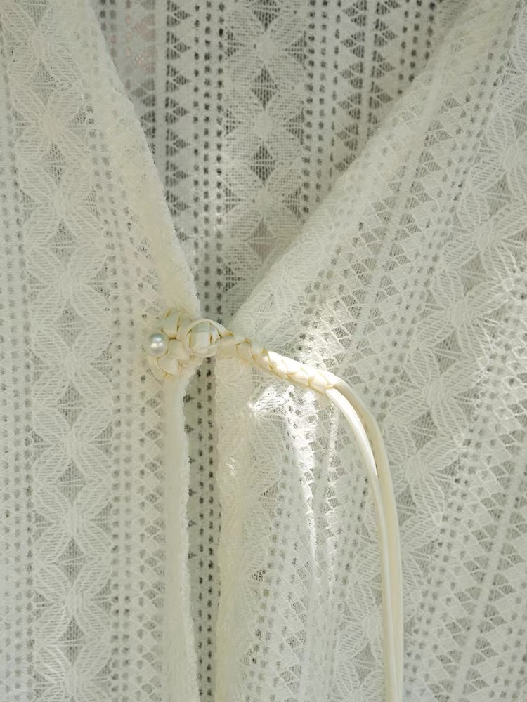 Ci Man Crochet Cardigan with Tassels