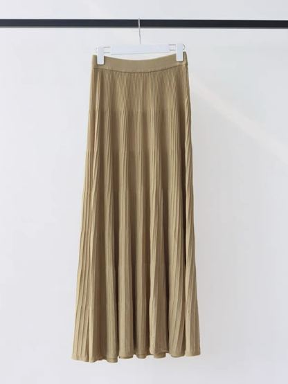 Emma Pleated Maxi Skirt-The Black Bow-