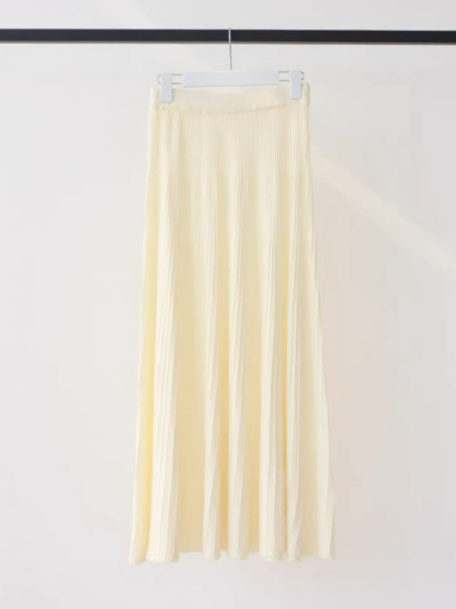 Emma Pleated Maxi Skirt-The Black Bow-