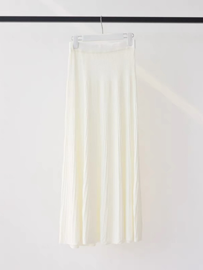 Emma Pleated Maxi Skirt-The Black Bow-