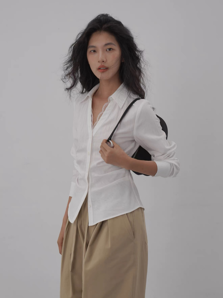 Kendy Lacey Trim Shirt