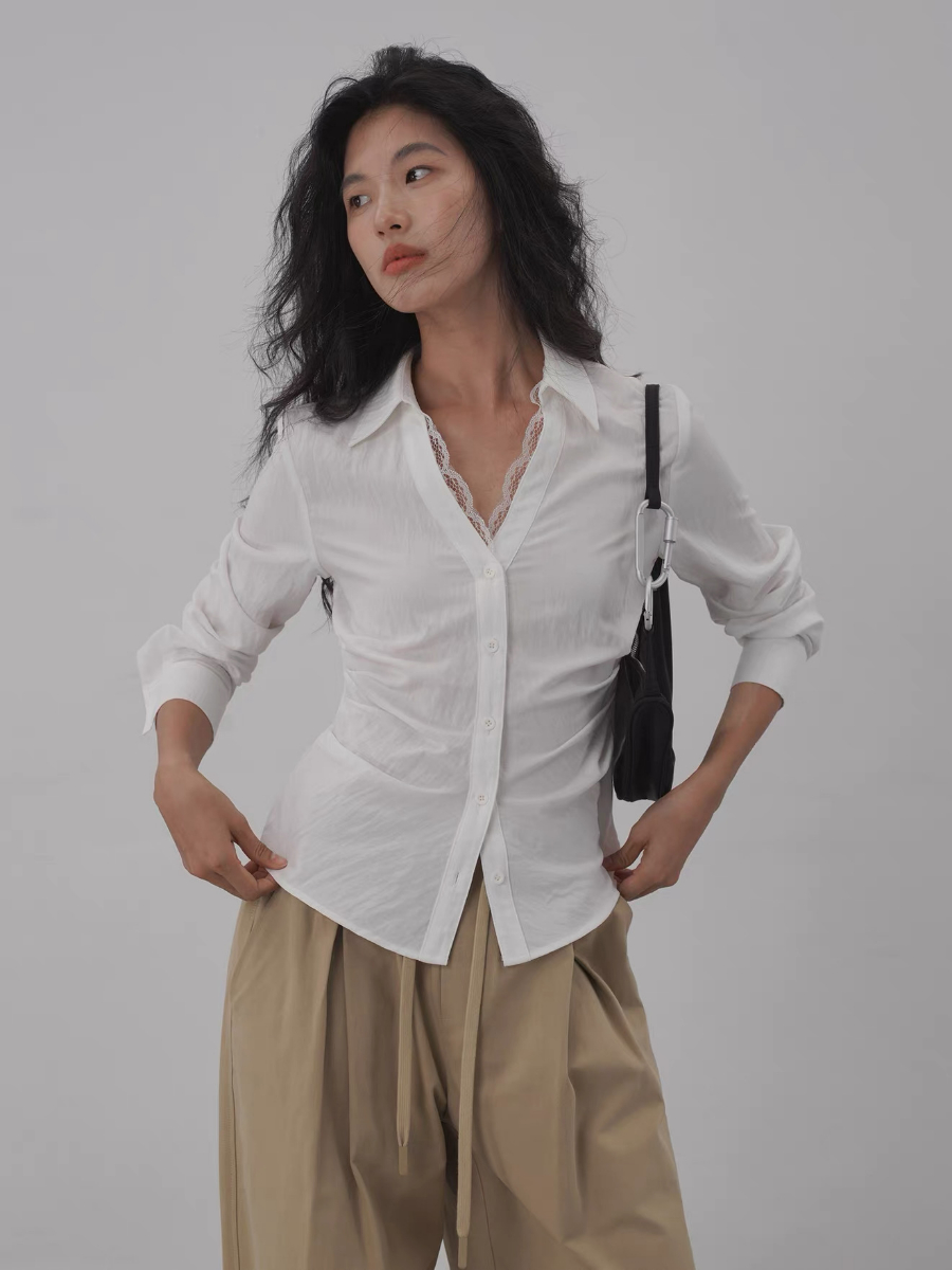 Kendy Lacey Trim Shirt