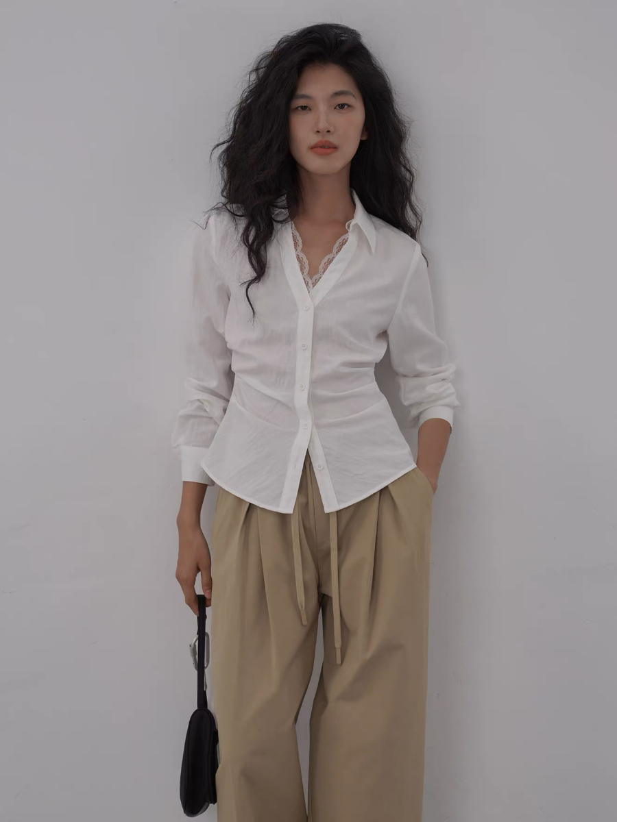 Kendy Lacey Trim Shirt