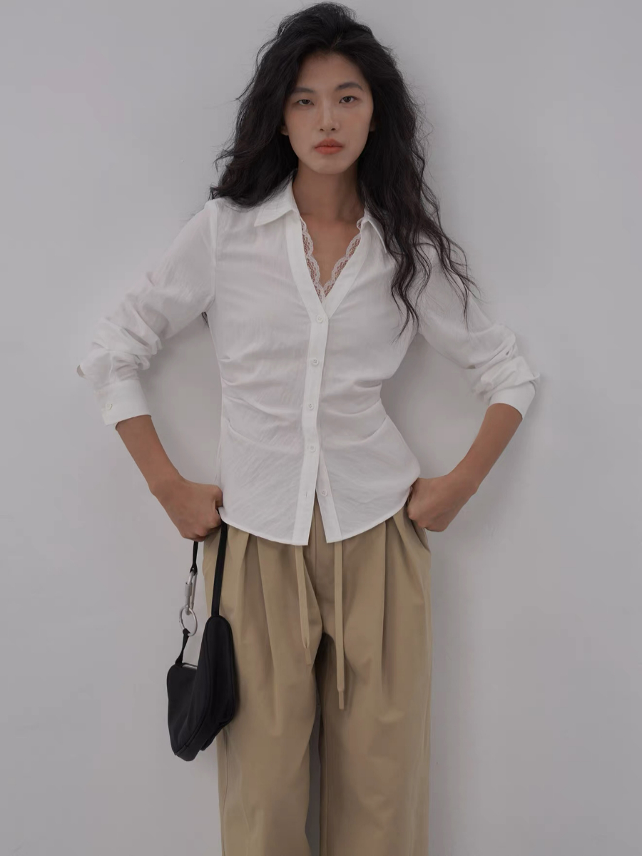 Kendy Lacey Trim Shirt