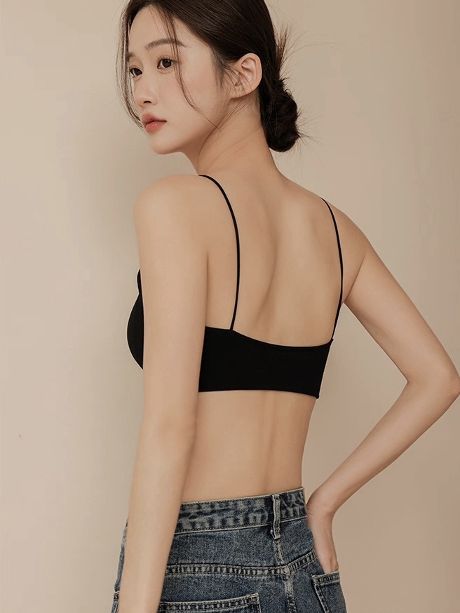 Ley Lacey Trim Padded Crop Top