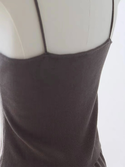 Elaine Knit Cami Top-The Black Bow-