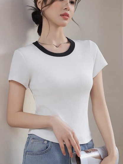 Leia Colour Binding Neckline Tee