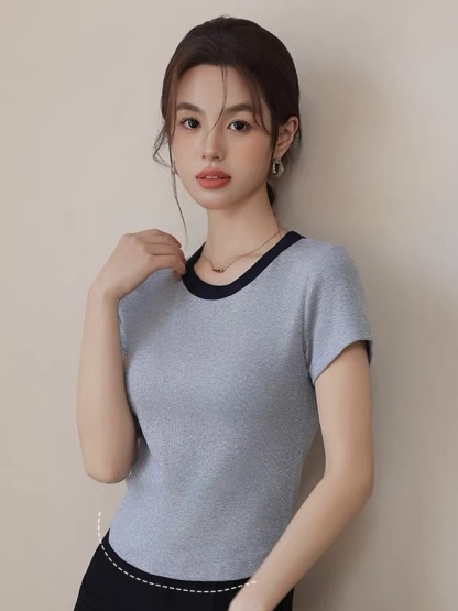 Leia Colour Binding Neckline Tee