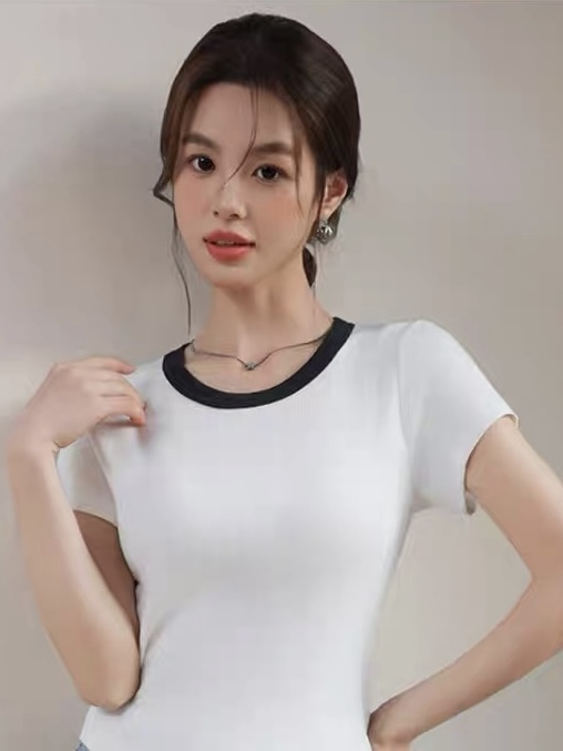 Leia Colour Binding Neckline Tee