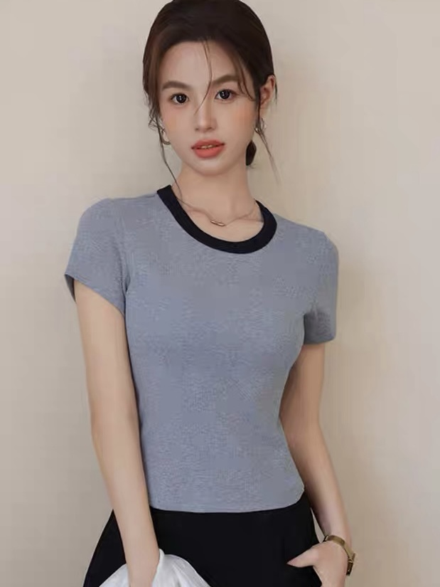 Leia Colour Binding Neckline Tee