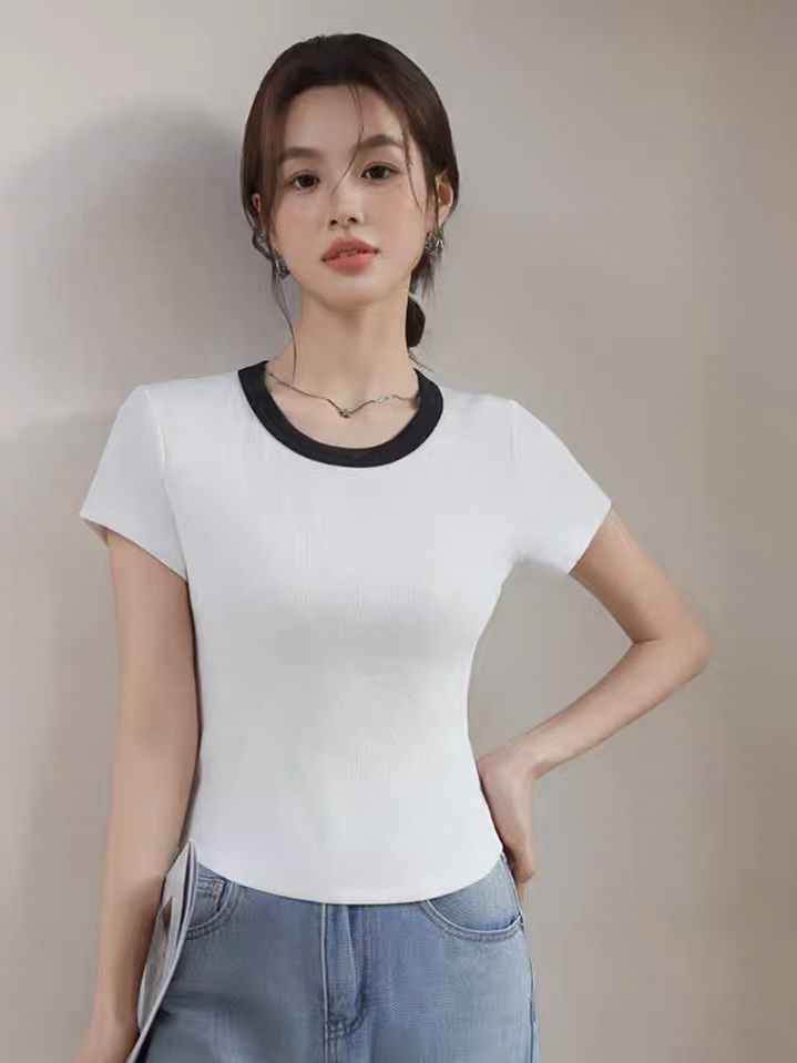 Leia Colour Binding Neckline Tee