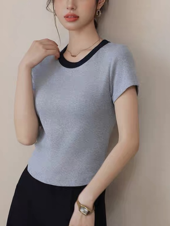 Leia Colour Binding Neckline Tee