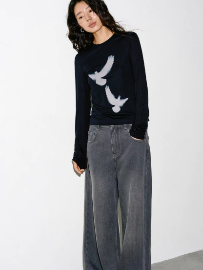 Ken Pigeon Printing Long Sleeve Top