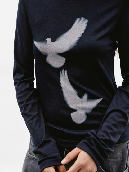 Ken Pigeon Printing Long Sleeve Top