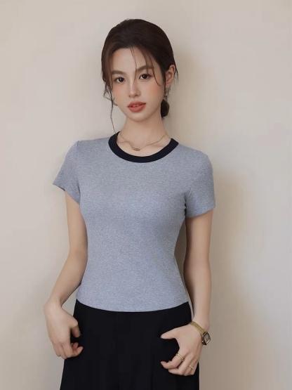 Leia Colour Binding Neckline Tee