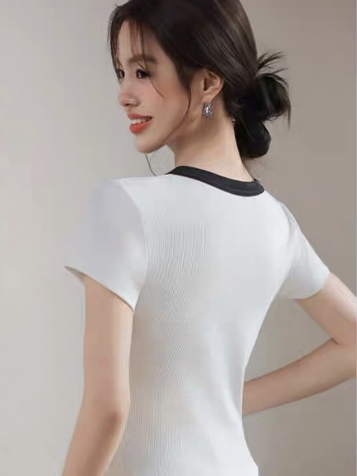 Leia Colour Binding Neckline Tee