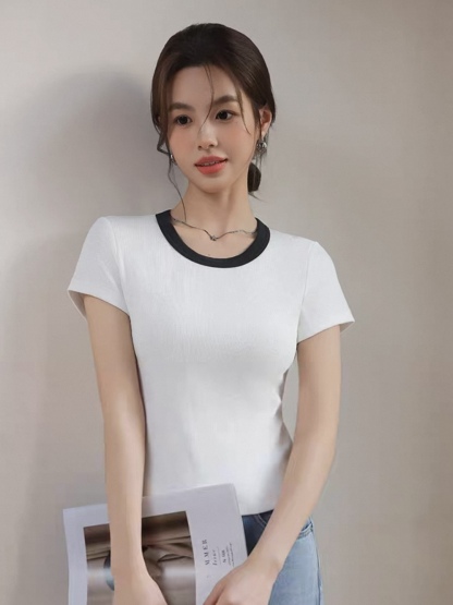 Leia Colour Binding Neckline Tee