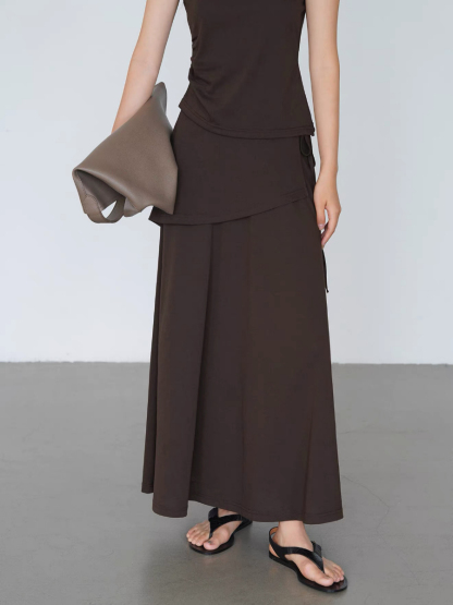 Khlo Round Neck Top & Skirt Set