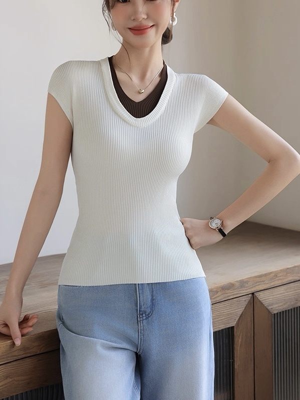 Lucy Fake Two Piece Top