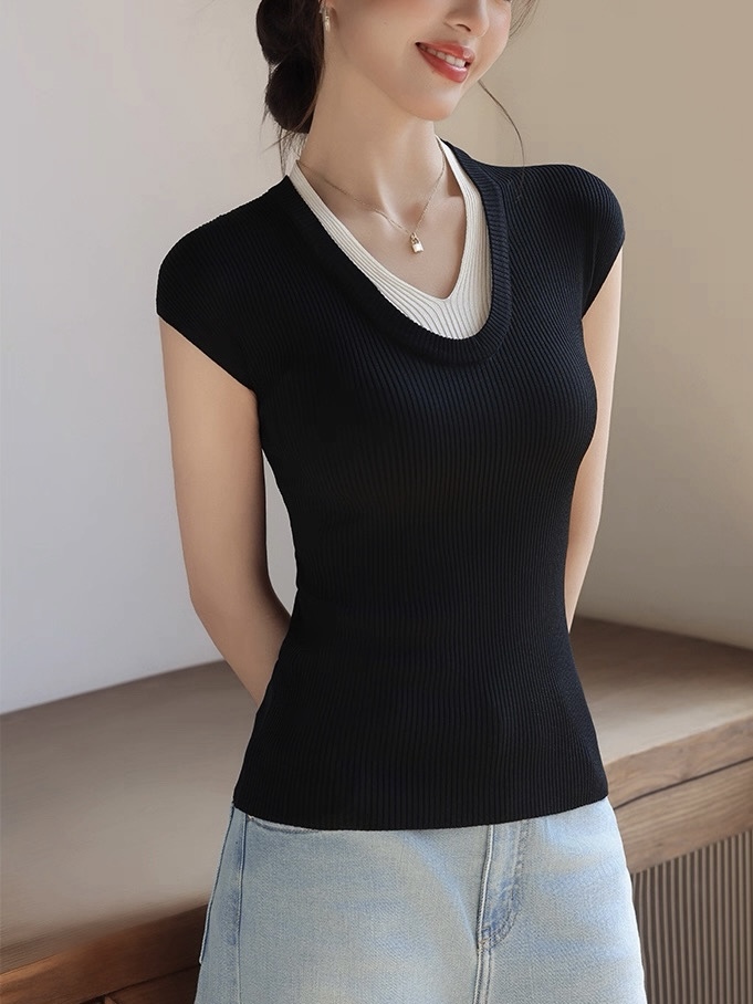 Lucy Fake Two Piece Top