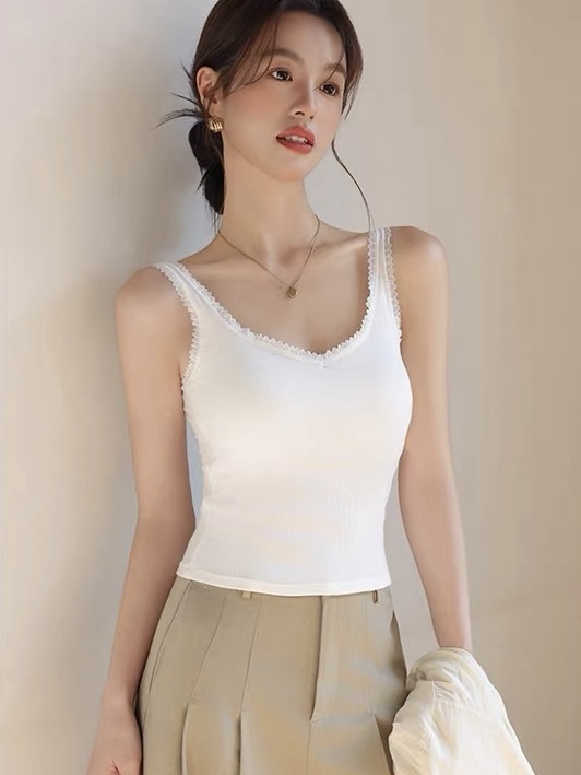 Leilani Lacey Trim Strappy Padded Top